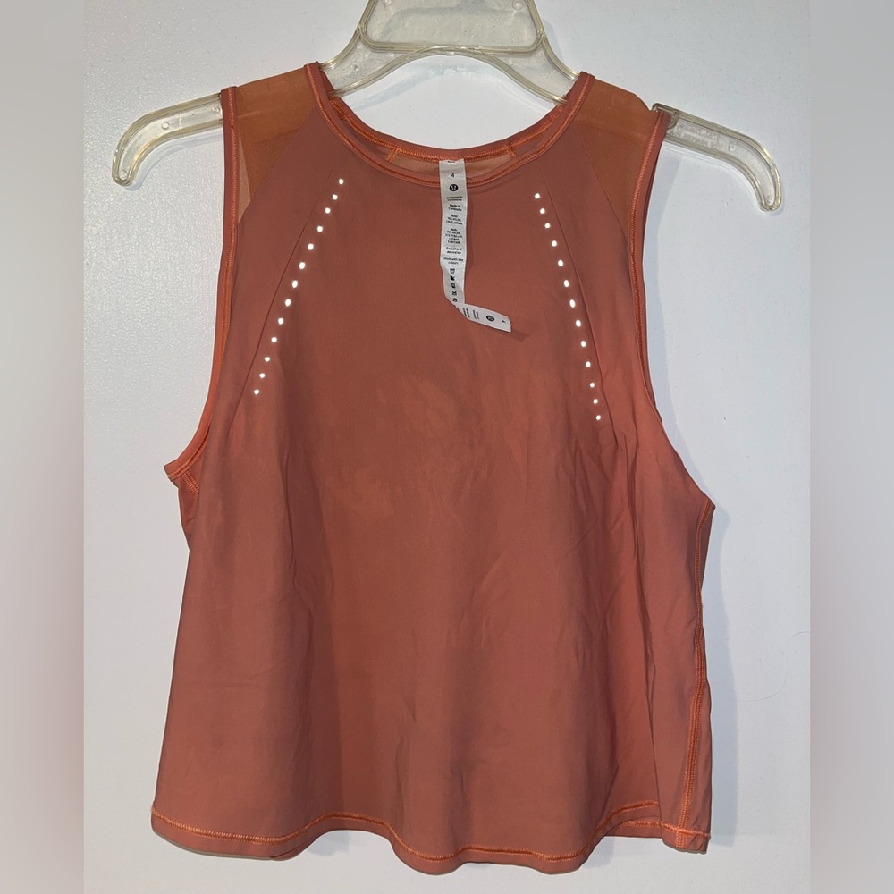 lululemon athletica coral pink tank top